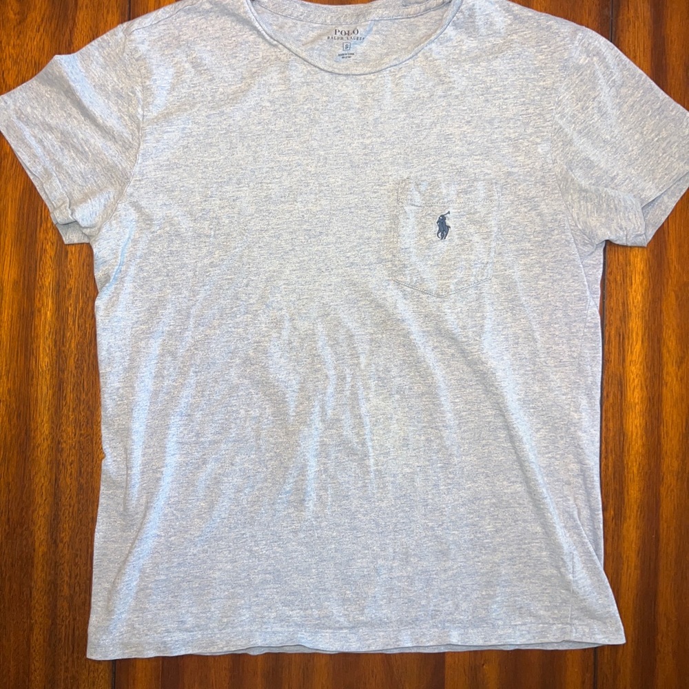 Polo Ralph Lauren Men's Blue Tee T-Shirt WITH POCKET
